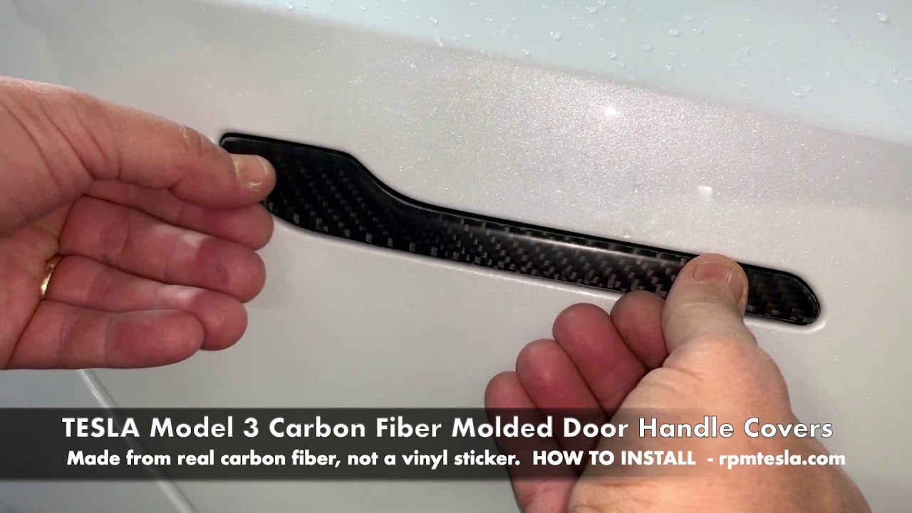 Model 3 Carbonfiber Door Handle Covers Installation Youtube