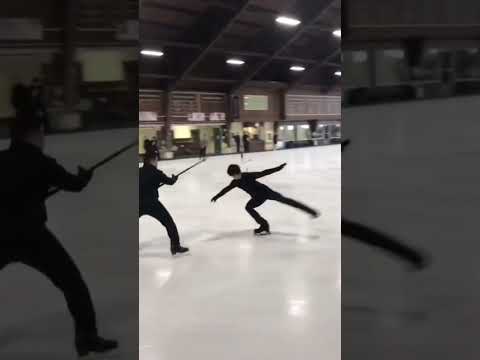 Yuzuru Hanyu’s perfect 4A on a harness