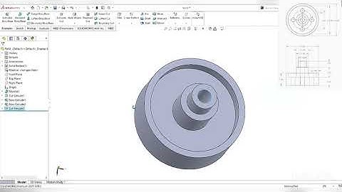 SOLIDWORKS : Revolve, Pattern, Extrude Boss n Extrude Cut