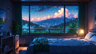 Sunset Glow Over Misty Peaks | 10 Hours of Peaceful Rainfall for Sleep & Calm Focus screenshot 5