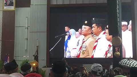 Ikrar Pelantikan Mabida Kwarda Ketua LPK Gerakan Pramuka Prov Jabar oleh Bpk Herman Suherman 