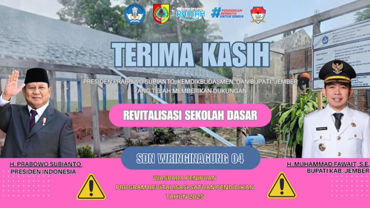 Ucapan Terima Kasih Revitalisasi 2025