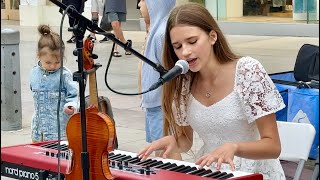 MY PIANO DEBUT ON THE STREET | Someone You Loved - Karolina Protsenko \u0026 Oscar Stembridge