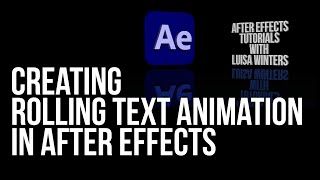 After Effects Text Animation: Rolling Characters #aftereffects