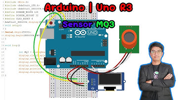 สอน เขียนโปรแกรม ภาษาซี Arduino | Uno R3 OLED 128x32  จอแสดงผล  I2C  MQ3  alcohol แอลกอฮอล์ #EP22