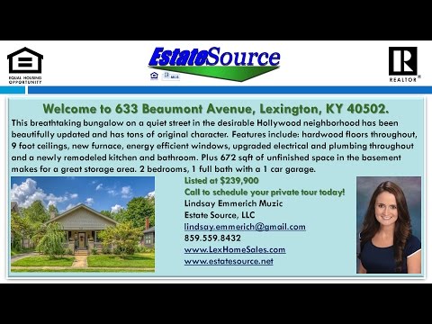 633 Beaumont Avenue, Lexington, KY home video tour