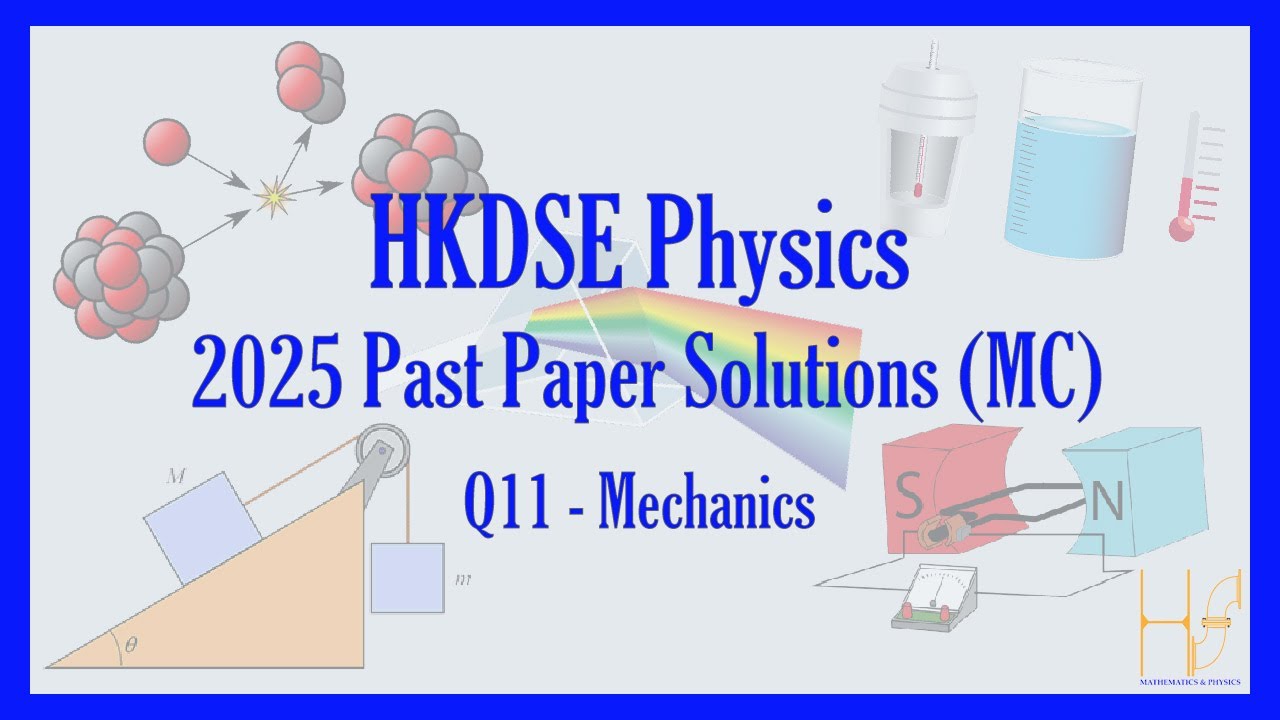 HKDSE 2025 Physics Paper 1A (MC) Past Paper Solutions - Q11 (Mechanics)(力學)