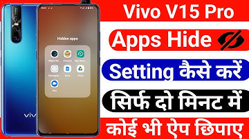 How To App Hide Setting On Vivo V15 Pro | Vivo V15 Pro Hide App Setting