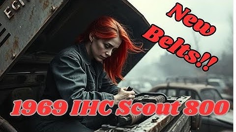 1969 IHC Scout --  New Alternator Belts and Power Steering Belt