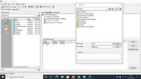 Level Metrics in Microstrategy