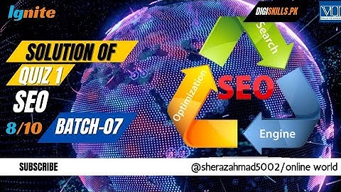 SEO Quiz1 solution | digiskills.pk | Batch 07 | #freecourse