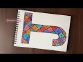 Simple J Letter Doodle For Beginners | How To Draw Doodle Art | Step By Step | Drawing