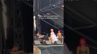 Pole dancing in front of 30 000 people?! #pole #poleart #poledancer #concert #festival #poleartist