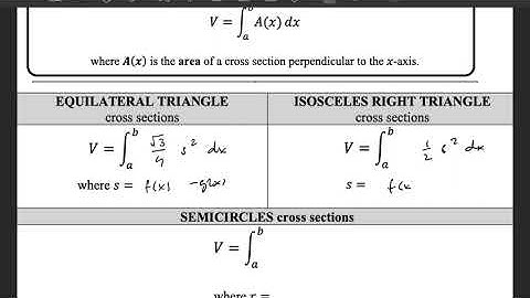 8.8 Volumes w/ cross sections: triangles & semicircles