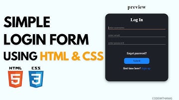 Login Form Using HTML & CSS  || Urdu / Hindi