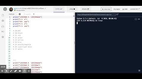 Python Demo - Using Color in Simple ASCII Art