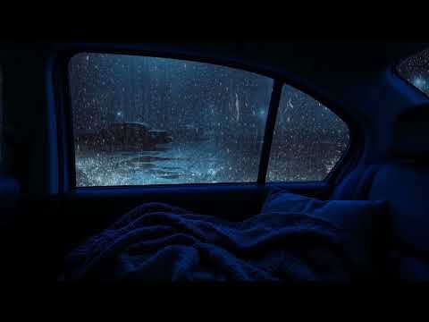 Sheltered Spot Heavy Rain on Car Roof & Thunder - Relieve Stress Now, Sounds for Peaceful Sleep