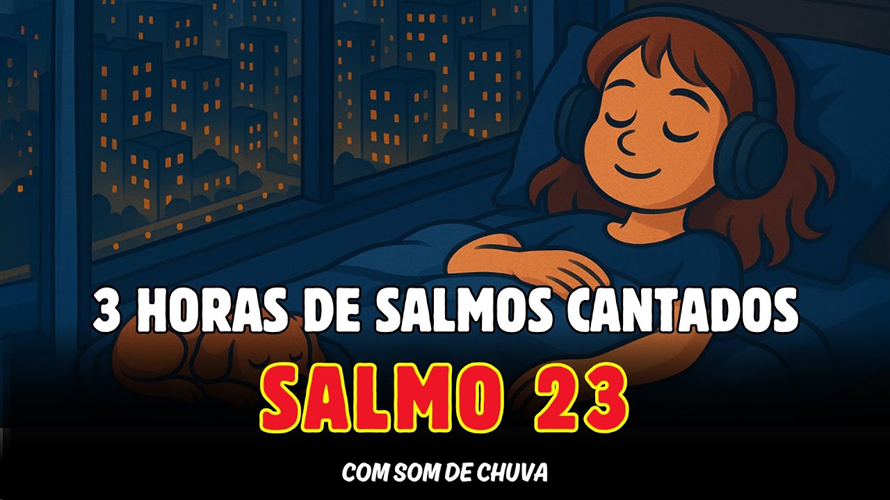 3 Horas do Salmo 23 Cantado para Dormir | Paz, Consolo e Som de Chuva