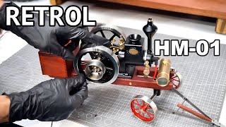 Retrol Hm-01 Black Version Hit And Miss Engine Model