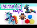 4 Easy Clay Crafts For Beginners When Bored #stayhome Craft #withme