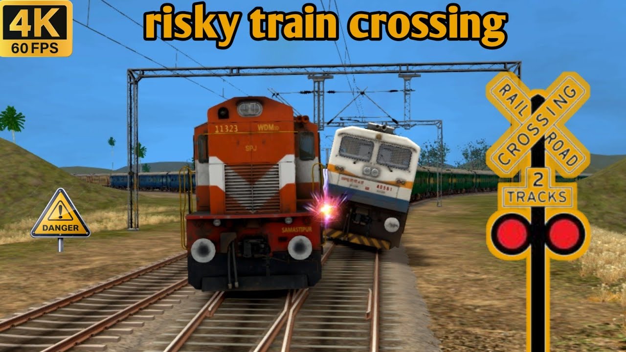 7 indian high speed train crossing on railroad tracks | train simulator 2025