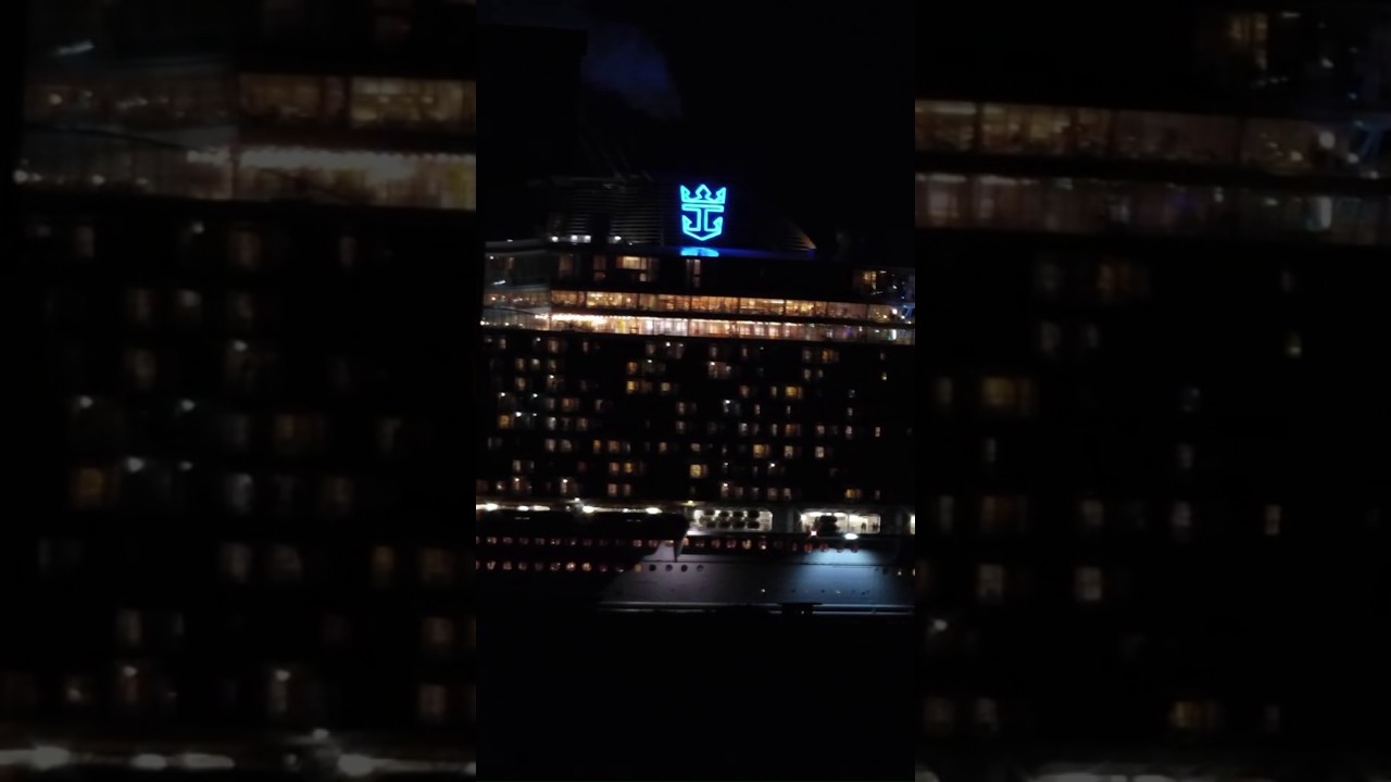 Oasis of the Seas Departs Port Canaveral After Dark!  10/06/26 🌙🚢 #shorts  #capecanaveral