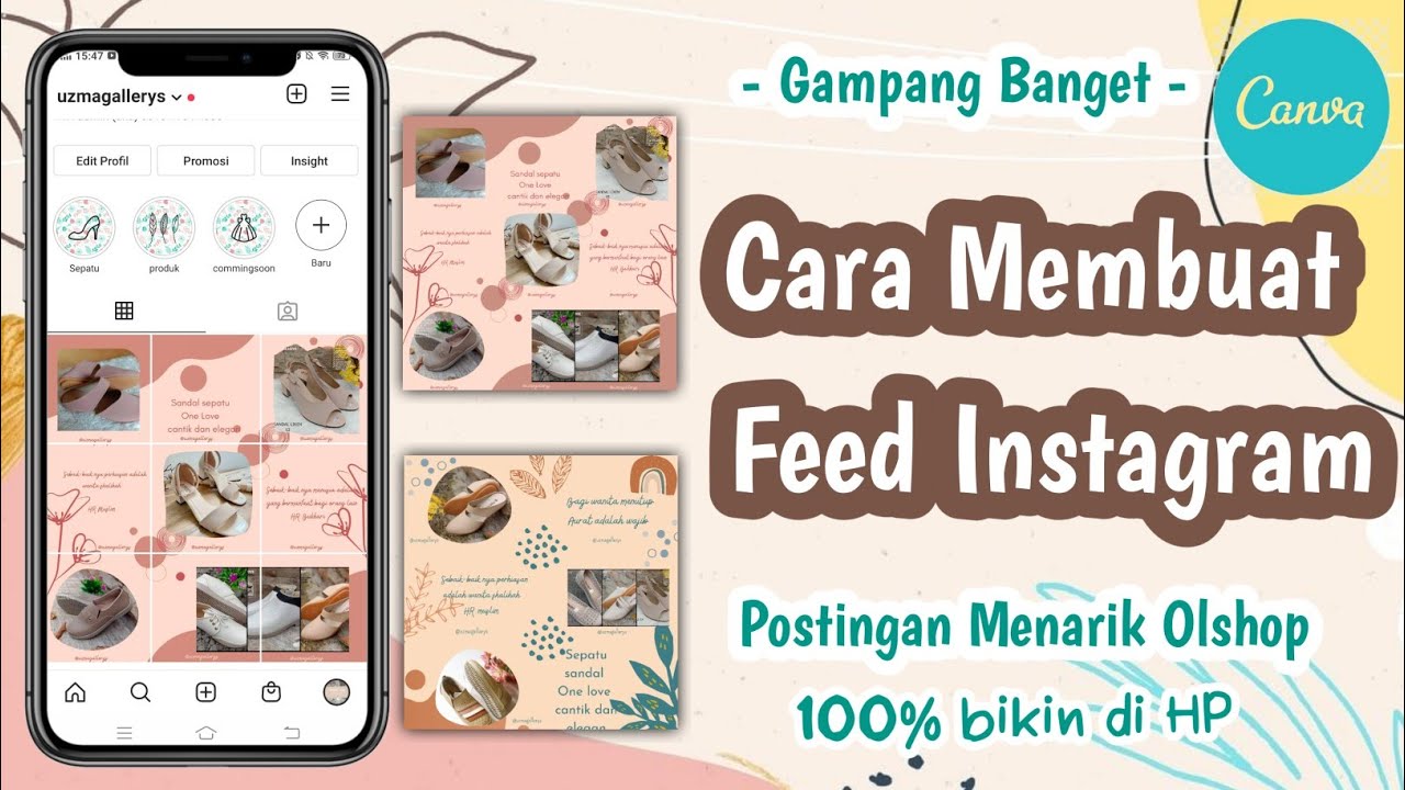 Cara Membuat Feed Instagram Menarik Canva Youtube