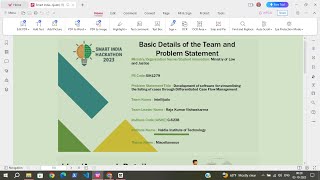 Solution of Problem Statement (SIH1279) of Smart India Hackathon (SIH)2023 || Team  IntelliJudo