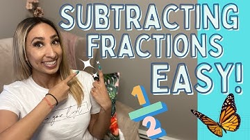 How to Subtract Fractions with unlike denominators -  Butterfly Method (EASY) | Ms.Mahal