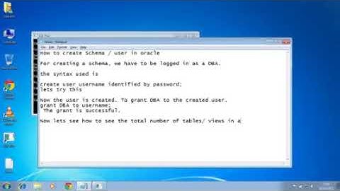 How to create a user   schema in oracle   YouTube