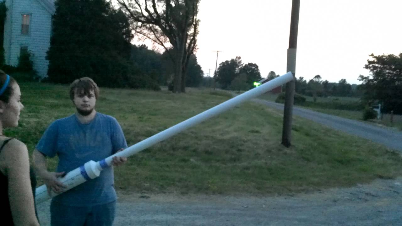 Potato cannon new ignition test fire YouTube