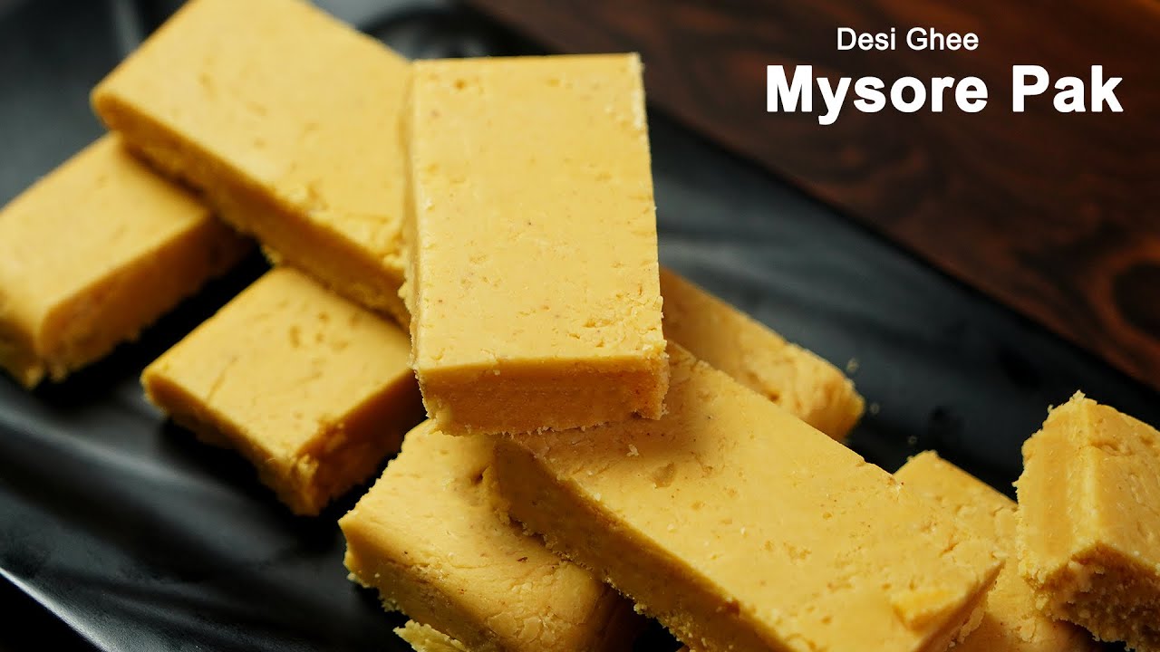 मुँह में घुल जाये ऐसा सॉफ़्ट मैसूर पाक बनाए आसानी से मात्र 3 चीज़ों से | Ghee Mysore pak Recipe | Taste Unfold