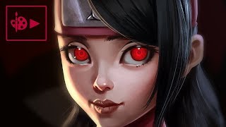 Digital painting process   Clip Studio Paint   Uchiha Sarada from Boruto screenshot 5