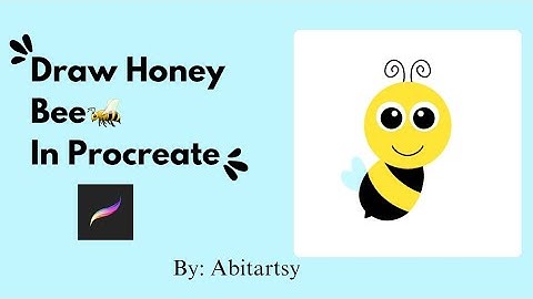 Draw a cute Honey Bee 🐝 in Procreate | Easy Drawing Tutorial in Urdu for Beginners 🎨