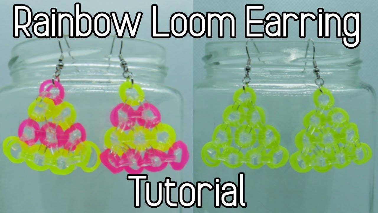 How To Make Rainbow Loom Triangle Earrings Rainbow Loom Rubber Band
