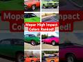 Mopar High Impact Paint Colors Ranked! #davidfreiburger