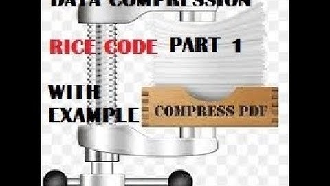 Rice code algorithm in data compression | example of rice code in data compression