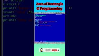 Area of Rectangle in C Programming ll #c  ll #coding ll #programming ll #short ll #shorts ll