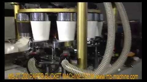 MB-ZT-200 automatic paper bucket machine for KFC testing video