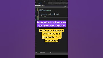 Difference between Dictionary and Hashtable in c# #shorts #coding #csharp #programming