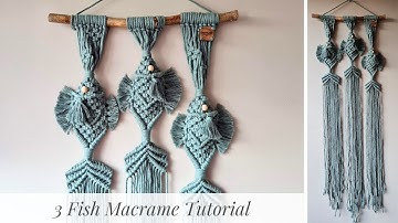 Fish Macrame Wall Decor Tutorial | Macrame Fish Wall Hanging