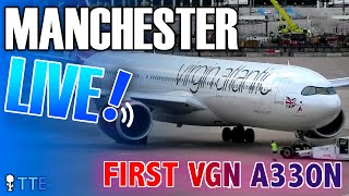 First Virgin A330Neo At Manchester Airport Live 4K! GROUND OPS #planespotting #manchesterairportlive