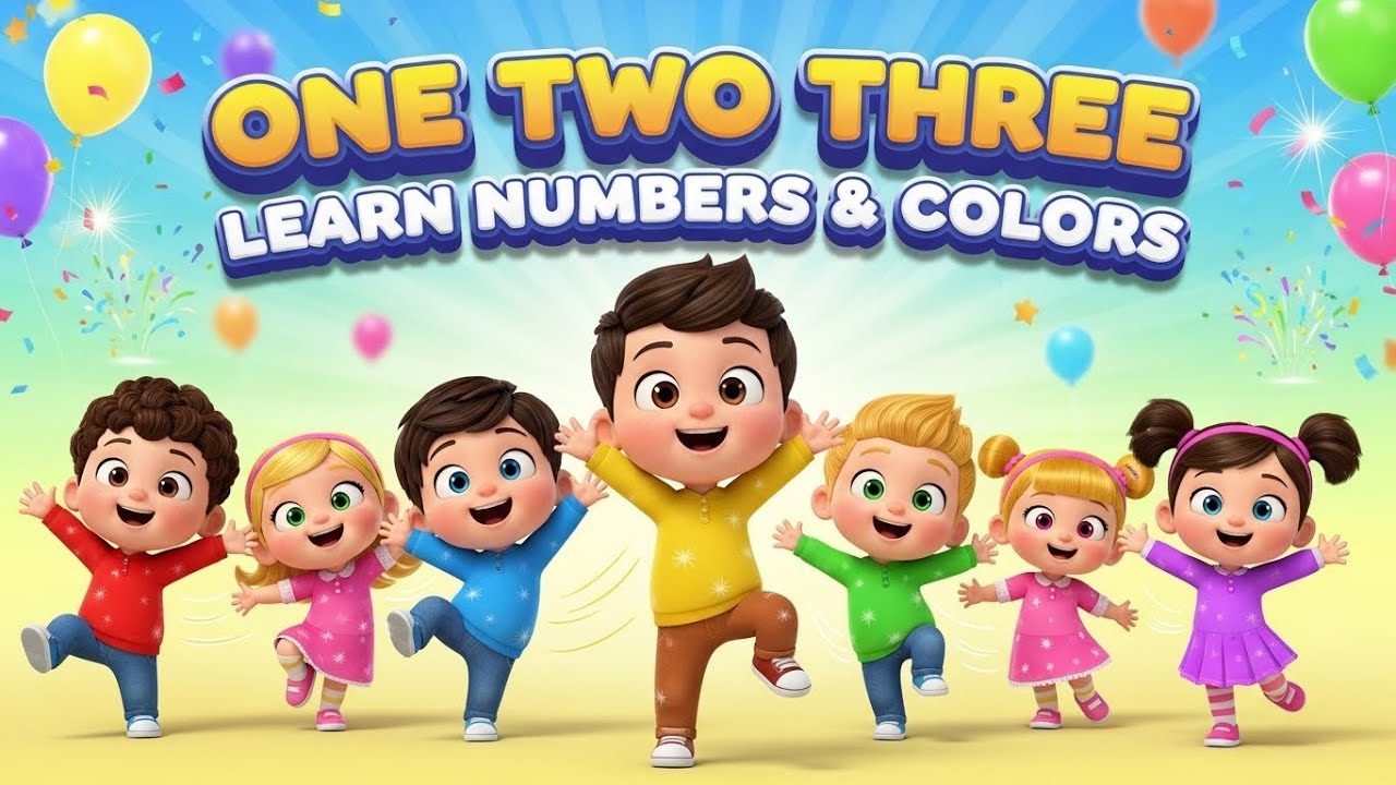 One Two Three Color One Two Three Song for Toddlers | Learn Colors and Numbers | Fun ...