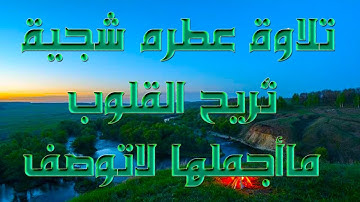 تلاوة عطره شجية تُريح القلوب ما أجملها لاتوصف.