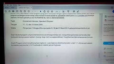 Tugas Pemrograman Dasar Teknik Komputer Jaringan | X TKJ 4 SMKN 2 PALEMBANG |