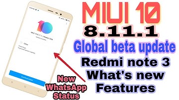 MIUI 10 8.11.1 new whatsapp status in calendar and more features redmi note 3 hindi urdu!!!