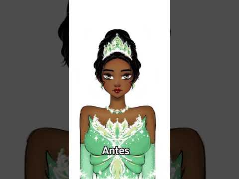 Antes e o depois ( Princesa Tiana ) minha versão com inteligência artificial.