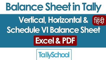 Balance Sheet in Tally ERP 9 - Export in PDF & Excel - All Formats Explained