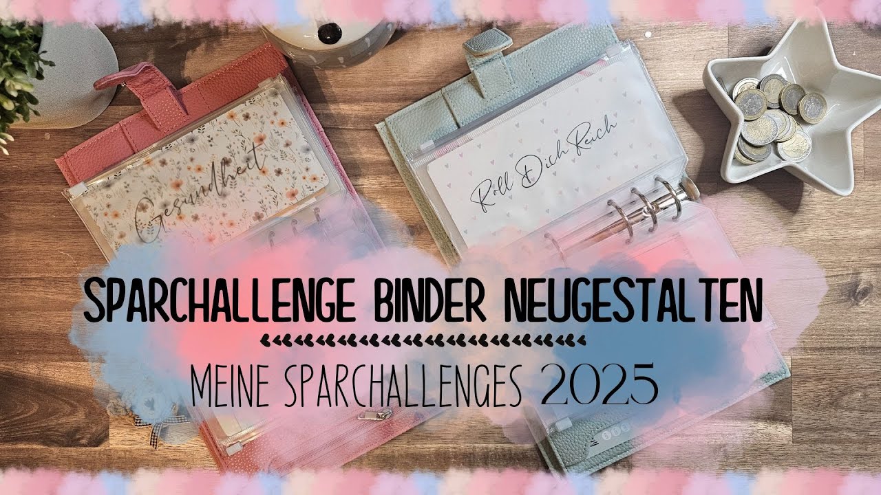 Sparbudgetbinder Neugestaltung 🌼Alles wird neu und schön🌼 Meine Sparchallenges für 2025