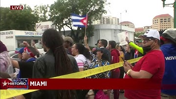 Little Havana drivers honk in solidarity with #SOSCuba protesters